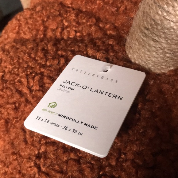 Pottery Barn Cuddly and Cute Spooktastic Jack-O-Lantern Pumpkin Pillow 🎃… - Picture 8 of 16